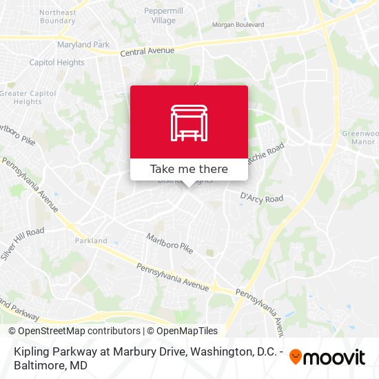 Kipling Parkway at Marbury Drive map