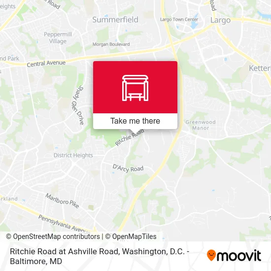 Ritchie Road at Ashville Road map