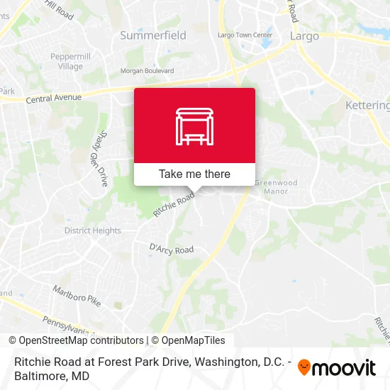 Ritchie Road at Forest Park Drive map