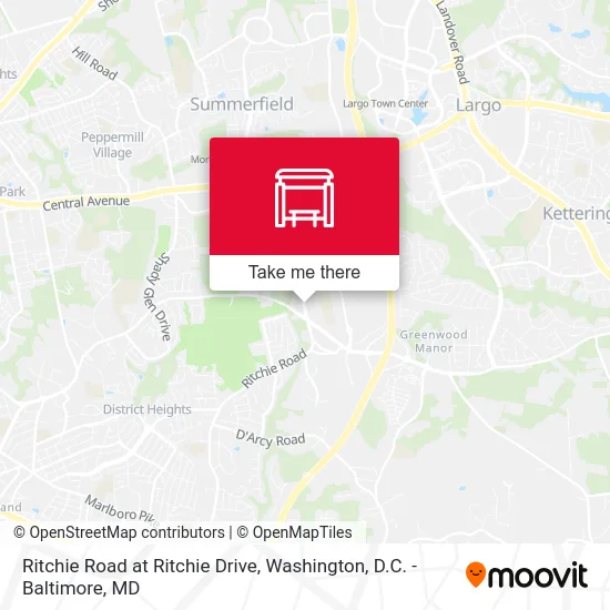 Ritchie Road at Ritchie Drive map