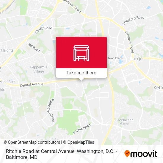 Ritchie Road at Central Avenue map
