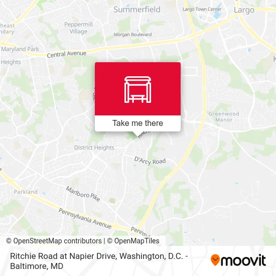 Ritchie Road at Napier Drive map