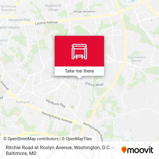 Ritchie Road at Roslyn Avenue map