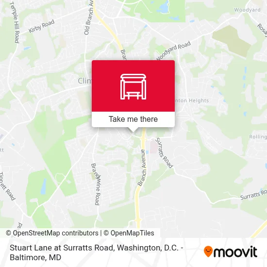 Stuart Lane at Surratts Road map