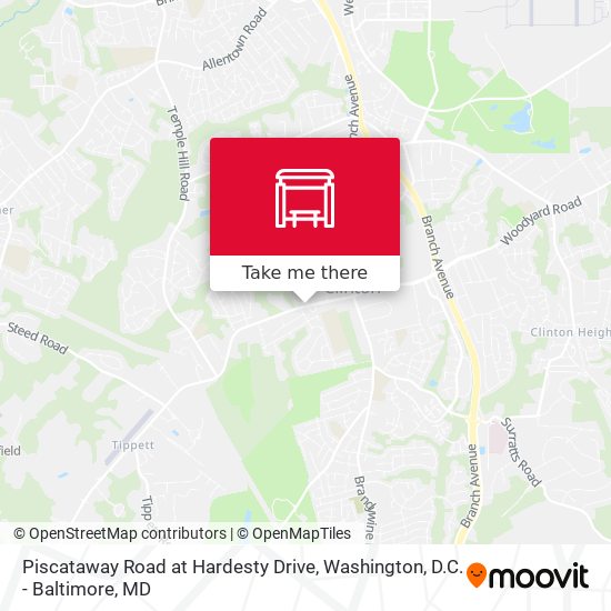 Piscataway Road at Hardesty Drive map