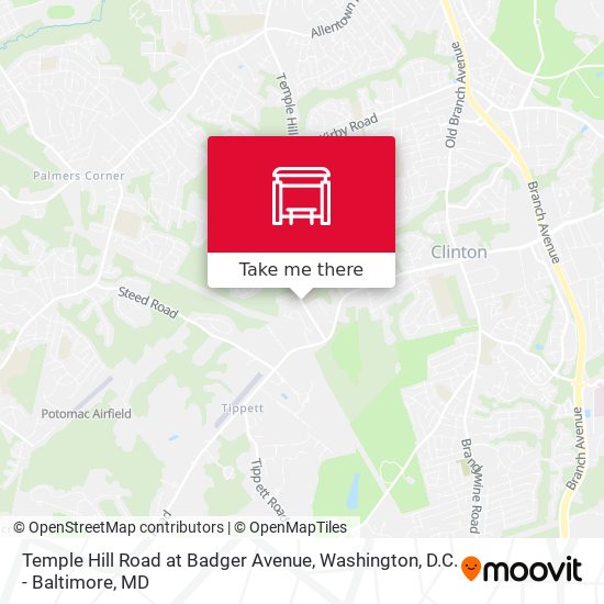 Temple Hill Road at Badger Avenue map
