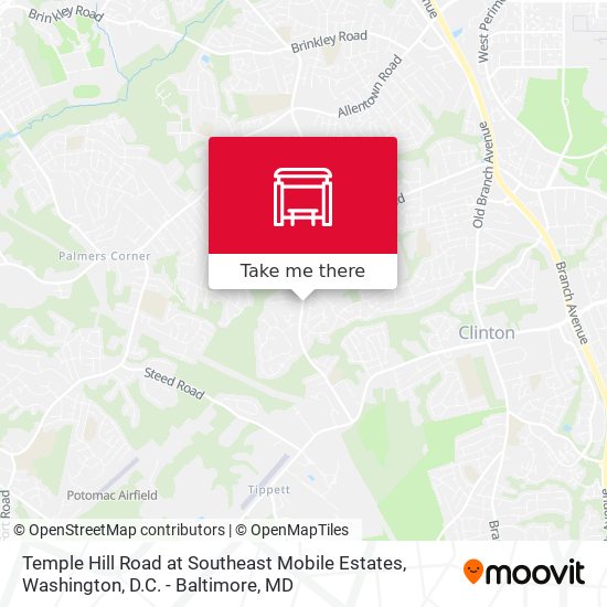 Temple Hill Road at Southeast Mobile Estates map