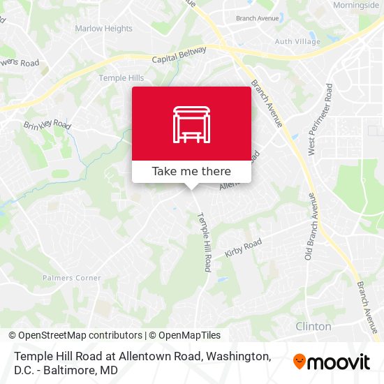 Temple Hill Road at Allentown Road map