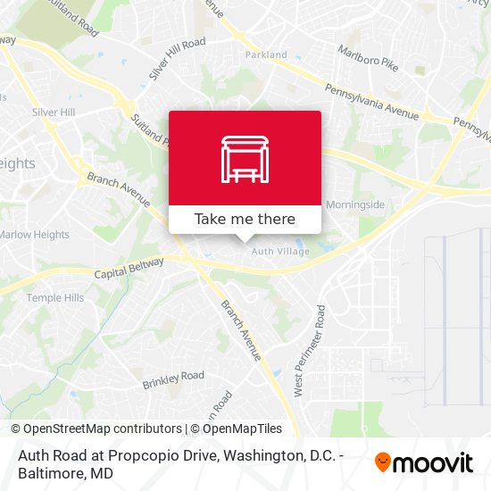 Auth Road at Propcopio Drive map
