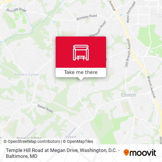 Temple Hill Road at Megan Drive map