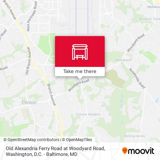 Old Alexandria Ferry Road at Woodyard Road map