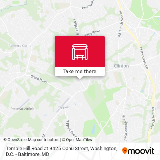 Temple Hill Road at 9425 Oahu Street map
