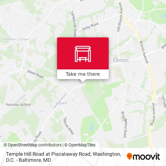 Mapa de Temple Hill Road at Piscataway Road