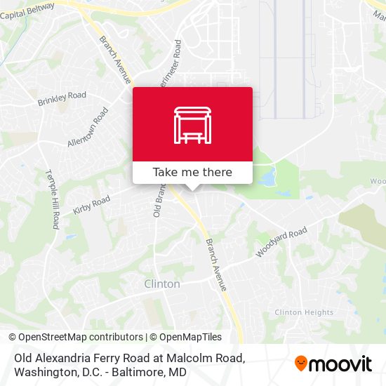 Old Alexandria Ferry Road at Malcolm Road map