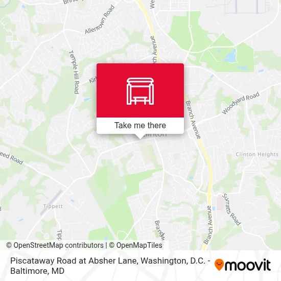 Piscataway Road at Absher Lane map
