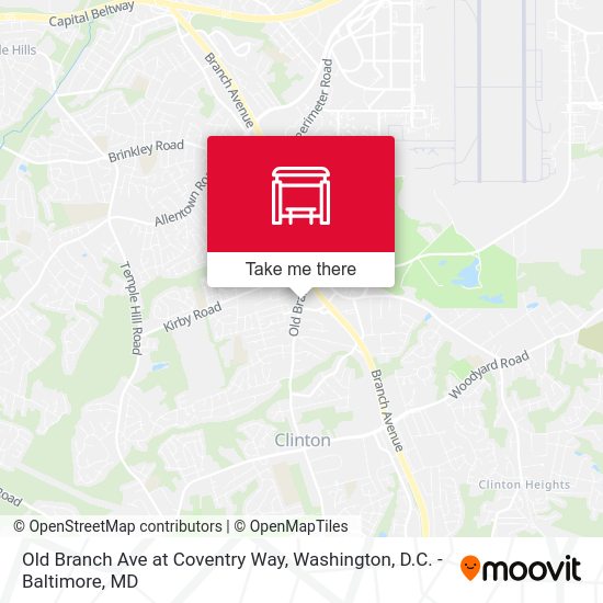Old Branch Ave at Coventry Way map