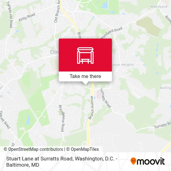 Stuart Lane at Surratts Road map