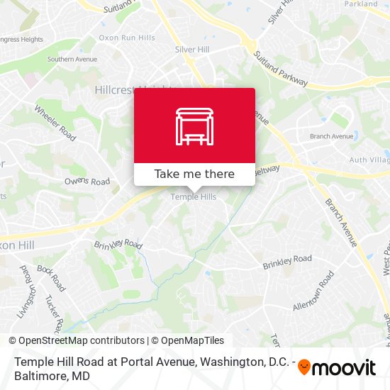 Temple Hill Road at Portal Avenue map