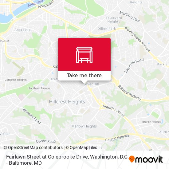 Fairlawn Street at Colebrooke Drive map