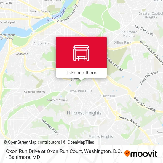 Oxon Run Drive at Oxon Run Court map
