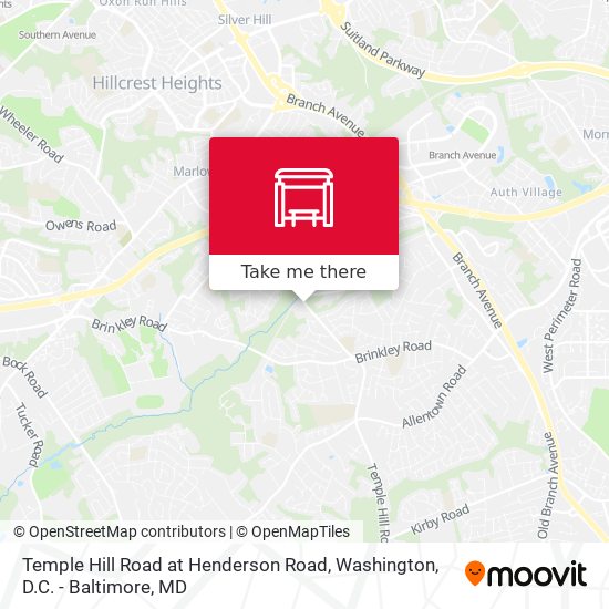 Temple Hill Road at Henderson Road map
