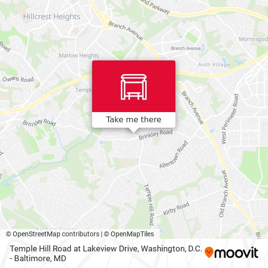 Temple Hill Road at Lakeview Drive map