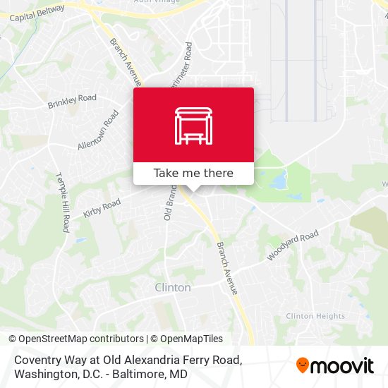 Coventry Way at Old Alexandria Ferry Road map