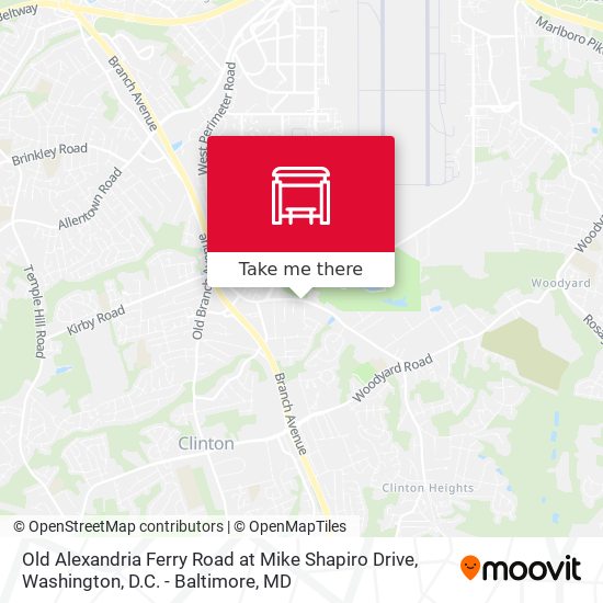 Old Alexandria Ferry Road at Mike Shapiro Drive map