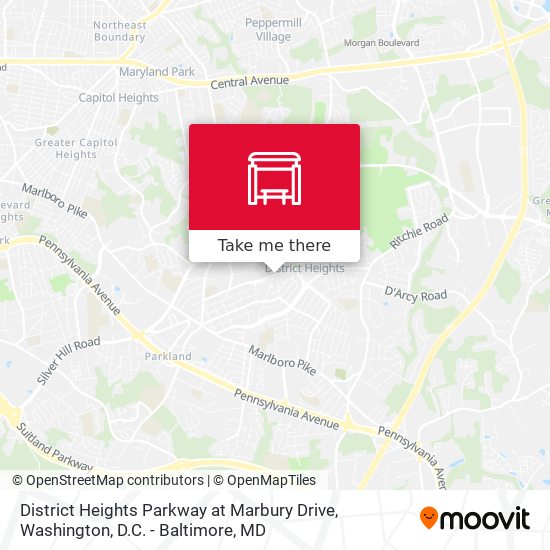 Mapa de District Heights Parkway at Marbury Drive