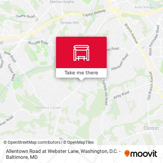 Allentown Road at Webster Lane map