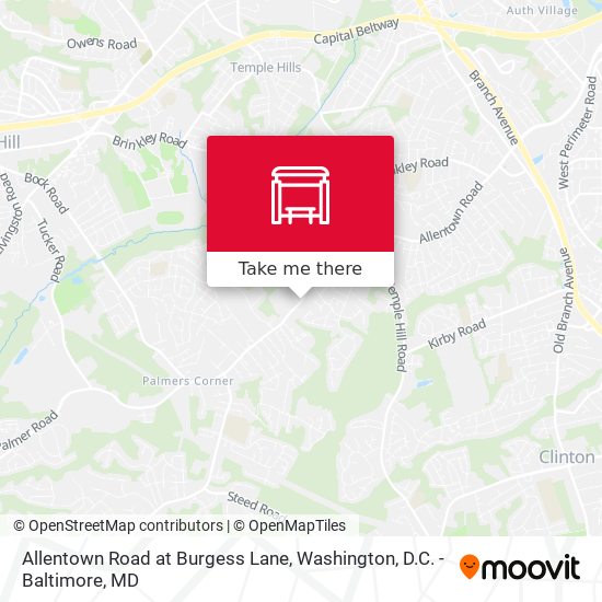 Allentown Road at Burgess Lane map