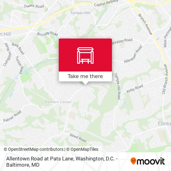 Allentown Road at Pats Lane map