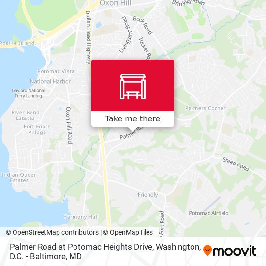 Palmer Road at Potomac Heights Drive map