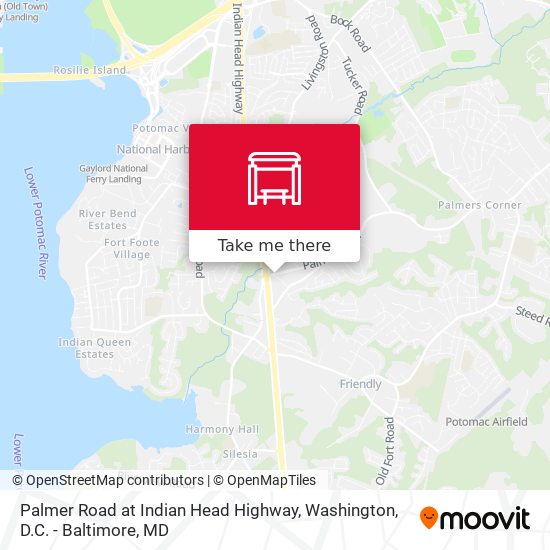 Mapa de Palmer Road at Indian Head Highway
