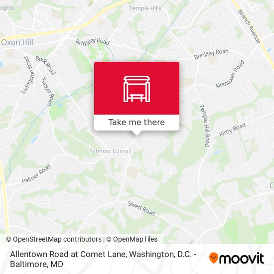 Allentown Road at Comet Lane map