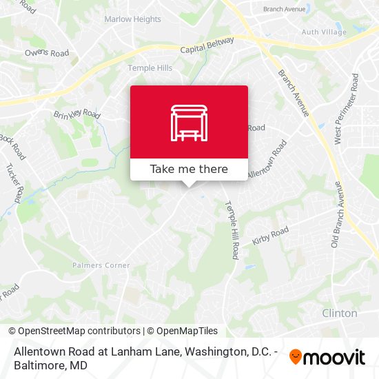 Allentown Road at Lanham Lane map