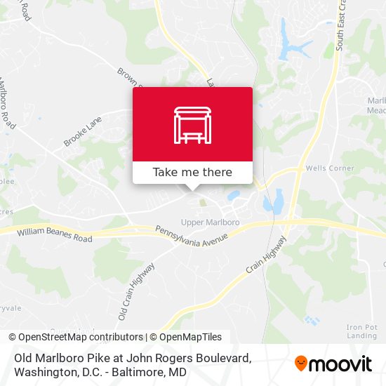 Old Marlboro Pike at John Rogers Boulevard map