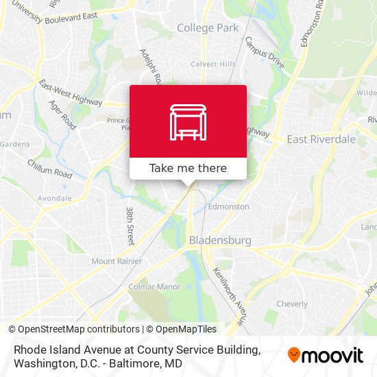 Rhode Island Avenue at County Service Building map