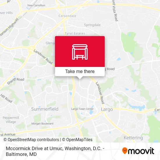 Mccormick Drive at Umuc map