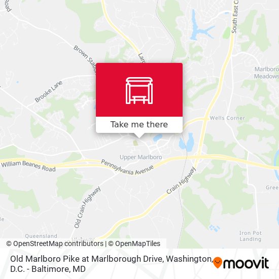 Old Marlboro Pike at Marlborough Drive map