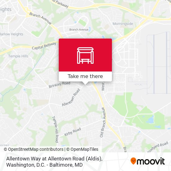Mapa de Allentown Way at Allentown Road (Aldis)