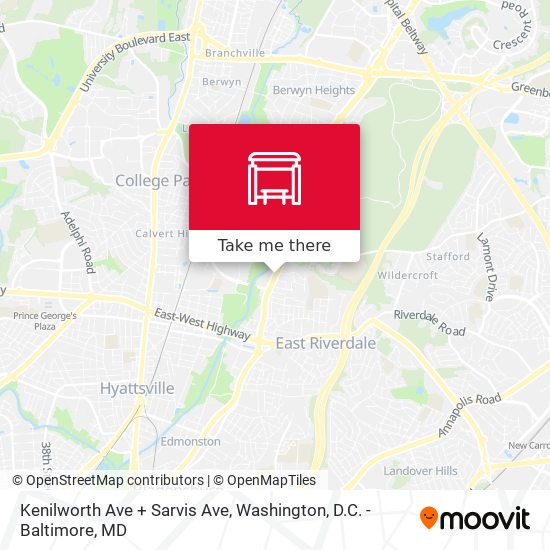 Mapa de Kenilworth Ave + Sarvis Ave