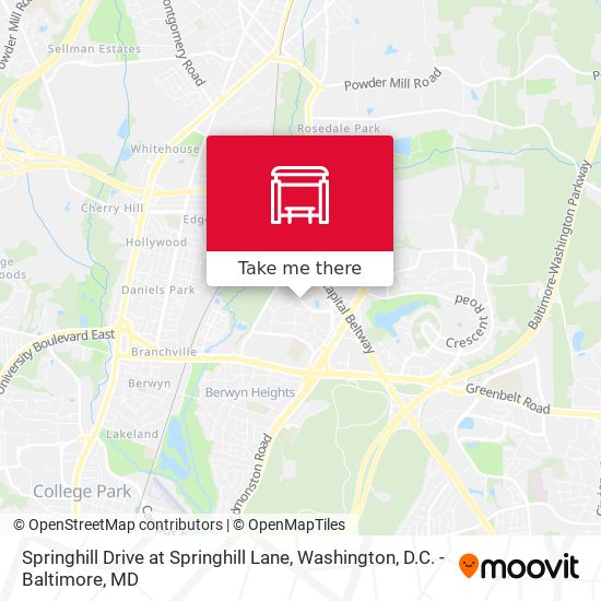 Mapa de Springhill Drive at Springhill Lane