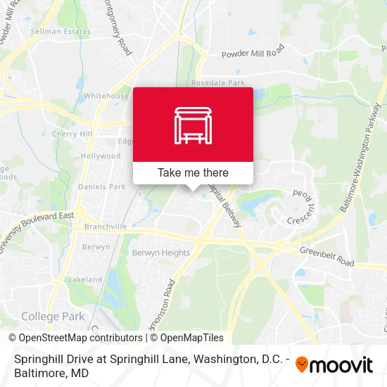 Mapa de Springhill Drive at Springhill Lane