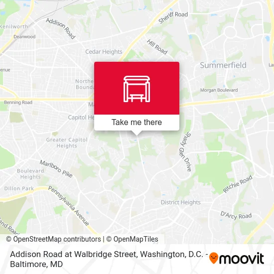 Addison Road at Walbridge Street map