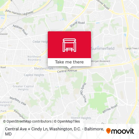 Central Ave + Cindy Ln map