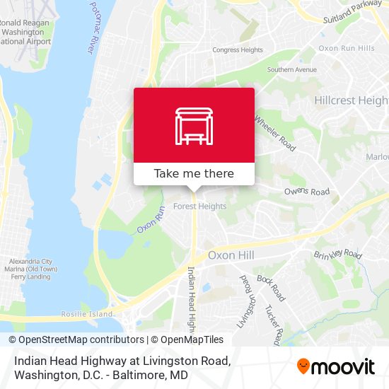 Mapa de Indian Head Highway at Livingston Road