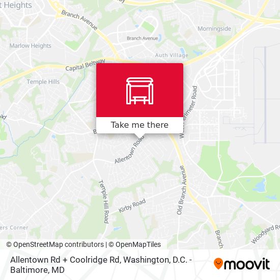 Allentown Rd + Coolridge Rd map