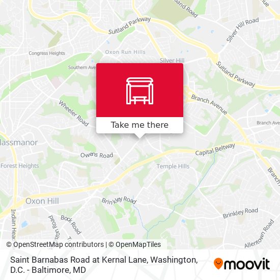 Saint Barnabas Road at Kernal Lane map