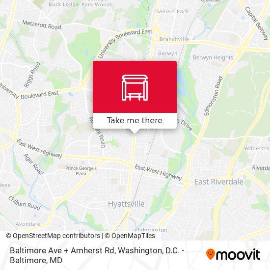 Mapa de Baltimore Ave + Amherst Rd